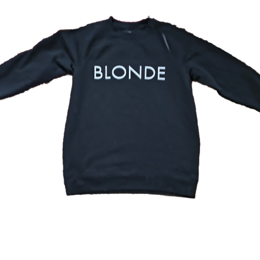 Brunette The Label Black and White 'Blonde' Sweatshirt - Picture 2 of 4